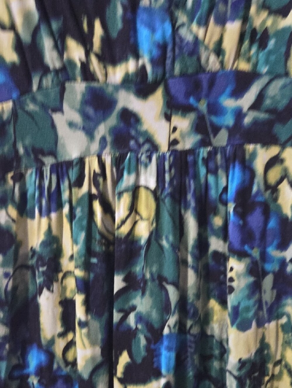a.n.a Green & Blue Floral V-Neck Dress - Picture 6 of 10